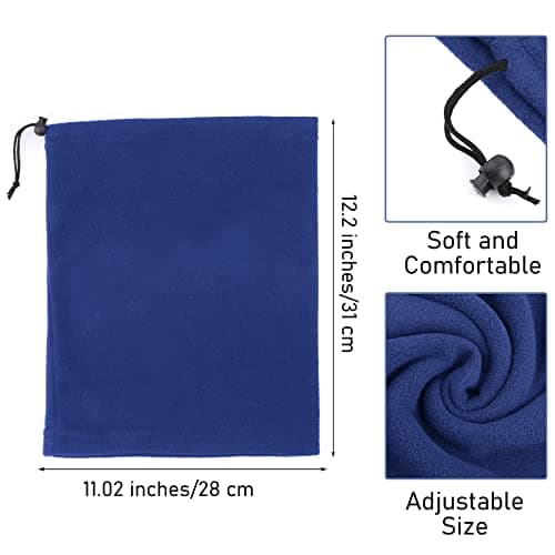 WLLHYF Winter Neck Warmer?Fleece Windproof Face Covering Neck Gaiters Warmer Snoods Face Scarf for Winter Outdoor Ski, Snowboard, Running Cycling?1 Pack Blue? — view 2