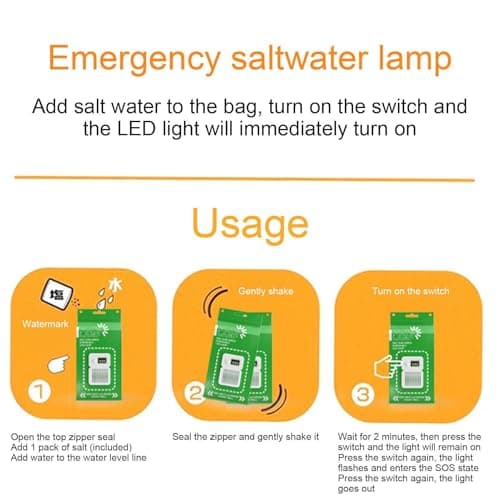Générique Outdoor Camping Lighting Lamp - Bright and Lightweight Portable Lighting - Saltwater Camping Lantern - For Outdoor Activities Tent Fishing Mountain Backpack Travel — view 4