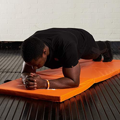 Mirafit 6ft Folding Exercise Mat - 4cm - Choice of Colour Orange — view 5