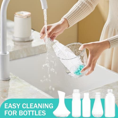 MICHIHOMIE 2 Pcs Long Handle Bottle Brush for Cleaning with Wood Handle — view 6