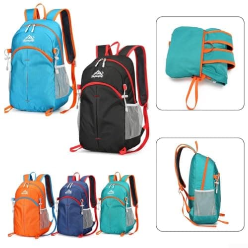 20l Ultra Light Packable Backpack Water Resistant Nylon Foldable Hiking Rucksack With Breathable Straps For Outdoor Travel Camping School Green(Deep Blue) — view 2