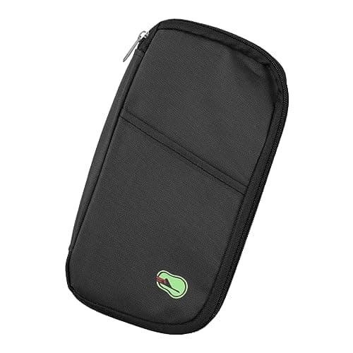 GLADFRESIT Travel Wallet Passport,RFID Organizer Pouch for Cards, Documents, IDs, Money (Black)