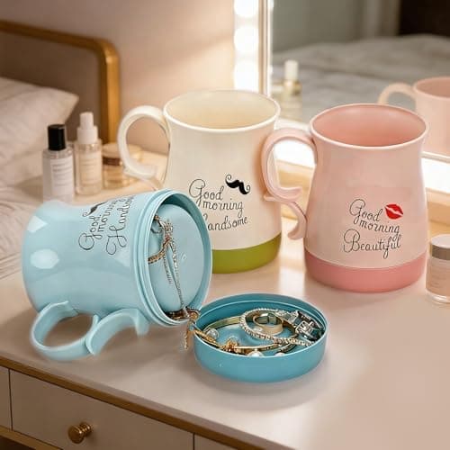 Stealth Travel Mug with Hidden Compartment for Valuables, Blue — view 2
