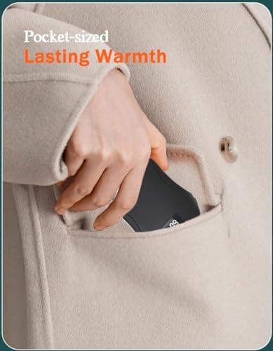 Hand Warmers Rechargeable, Electric HandWarmers, 2 in1 Reusable Electric Portable Pocket Heater USB 4000mAh Power Bank, 3 Levels Heat, Great for Women/Man, Raynauds, Outdoor, Camping, Hiking (Black) — view 2