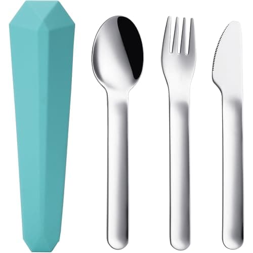 DEVICO Travel Cutlery Set, 18/8 Stainless Steel Knife Fork Spoon Set