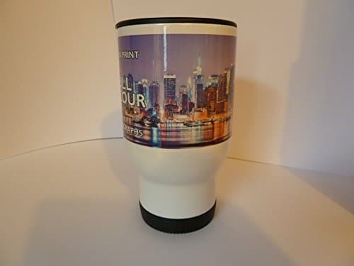 CiderPressMugs Personalised Travel Mug - Custom Printed with Your Design (White) - Metal - 15oz Capacity — view 4