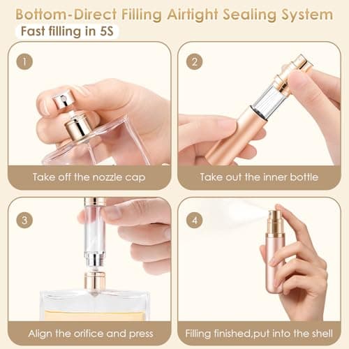JOOMOKO Perfume Atomiser Perfume Travel Bottle 5ml Atomiser Spray Bottle — view 6