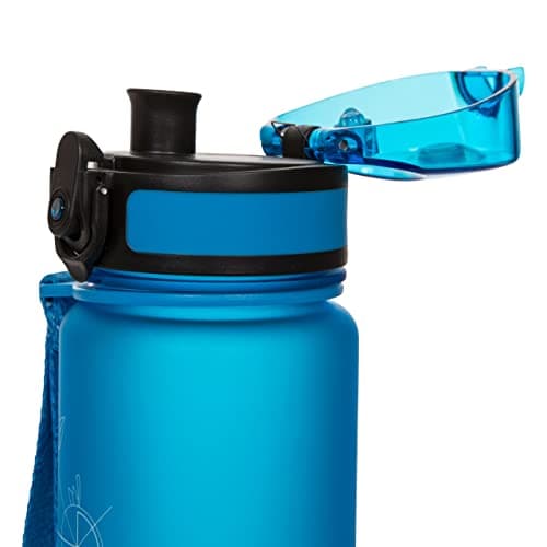Trespass Water Bottle Flintlock - BPA-Free Plastic, Lockable Flip Lid, Wrist Strap, 500ml Capacity — view 5