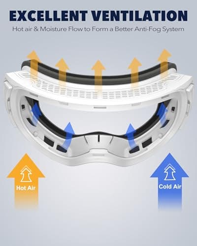 Findway Ski Goggles,Snowboard Goggles for Men Womens Ladies Over Glasses OTG, Magnetic Interchangeable Spherical Lens,Anti-fog 100% UV Protection, Anti-glare Goggles for Skiing Snowboarding — view 4