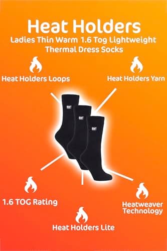 HEAT HOLDERS Lite - 3 Pair Multipack Womens Thermal Socks for Winter | Thin & Warm Socks for Dress Socks (4-8, Deep Fuchsia) — view 5