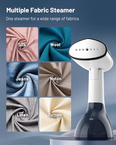 BEAUTURAL Portable Handheld Clothes Steamer, Foldable Design, 1500W — view 6