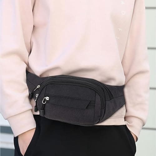 Waist Fanny Pack - Portable Bum Bag, Travel Waist Bag | Lightweight Running Pack, Convenient Hip Pack for Jogging, Shopping, Outdoor Adventures, and Daily Use — view 2
