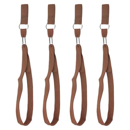 FOHOLA 4 Pack Wrist Straps, Cane Hanging Rope, Wrist Strap for Walking Stick Accessories, Outdoor Travel (4, Brown)