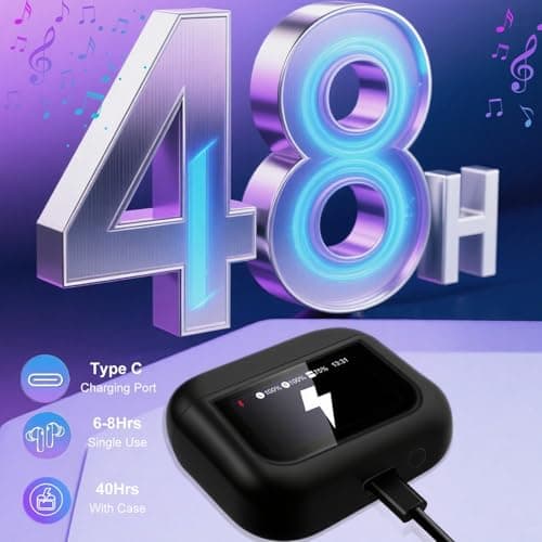 Wireless Earbuds Touchscreen Bluetooth 5.4 48H HiFi 5 EQ Modes ANC Ear buds — view 6