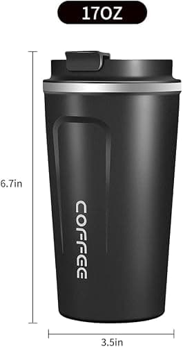 Maideduo Travel Mugs, Insulated Coffee Cup with Leakproof Lid - Reusable Cups Car Stainless Steel Thermal Mug for Hot and Cold Water Tea (Coffee Mug Blue) — view 2