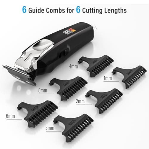 PKBD Hair Clippers Cordless, USB Rechargeable Beard Trimmer, Black — view 4