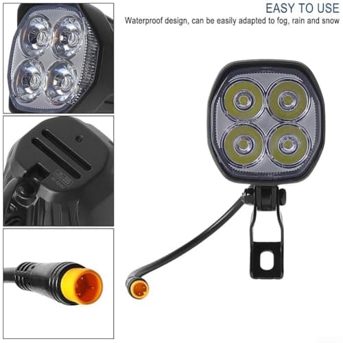 for kukirin for g2pro DB Scooter Headlight - High Power 1000lm LED Front Lamp IPX6 Waterproof with Secure Mount - for impact Resistant ABS Case for Safe Night Travel — view 4