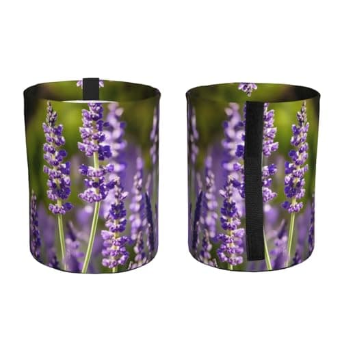 MDATT Lavender Flower S Car Trash Can Leak-Proof Organizer For Long Road Trips And Family Vacations — view 2