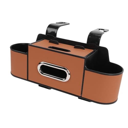 AMONIDA Car Back Seat Organizer for SUV Truck Sedan Travel (Brown) — view 4