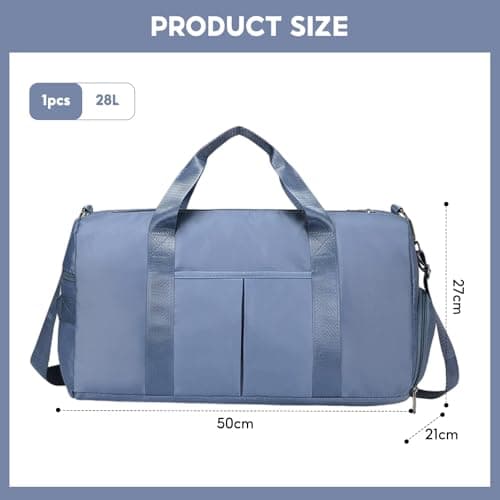 28L Sports Gym Bags, Duffle Bag Womens with Shoes Compartment, Sport Duffle Bag for Women Fitness Workout Travel Sport Yoga Dance Ballet Swim — view 2