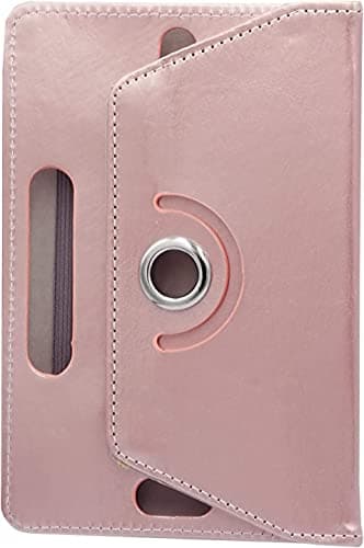 DV 10inch Tablet Case Cover - Universal Leather Stand Case Folio Cover Magic Leather 360° Rotating Case Fits for ALL 10" Inch & 10.1" Inch Android Tablets tab (Ross Gold) — view 2