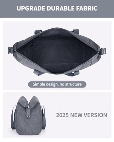 Narwey for Ryanair Cabin Bags 40X30X20 Underseat New Ryanair Small Foldable Travel Duffel Hospital Weekend Bag for Women Ryan Air Carry on Luggage Holdall Tote for Men 20L (Grey) — view 3
