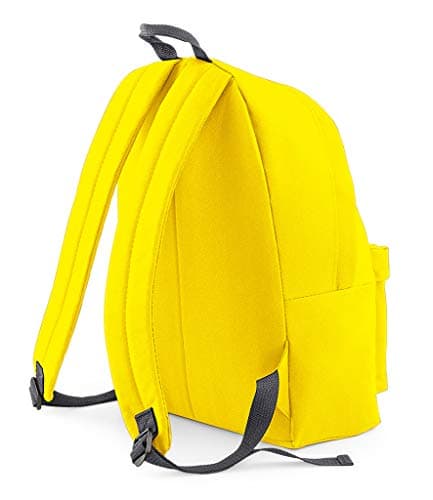 Personalised with ANY NAME Dinosaur Rawr Fashion Backpack, Toddler Backpack for Nursery/Preschool/Travel/Kindergarten, Kids/Teen Fashion Daypack Rucksack Shoulder Bag. (Yellow Graphite Grey) — view 5