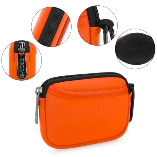 JINSI Mini Pouch Case Small Accessories Storage Organizer Tech Bag (Orange) — view 5