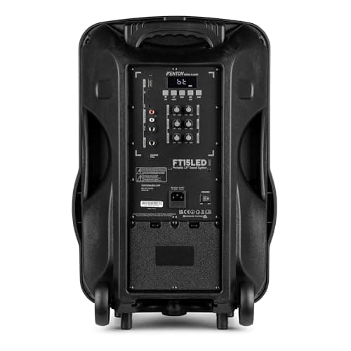 Fenton FT15LED MK2 15-Inch Portable PA System, 800W, Battery, Mic — view 3