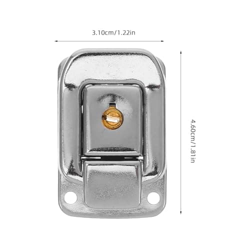 Small Toggle Latch Suitcase Lock Hasp with Keyed Metal Buckle — view 2