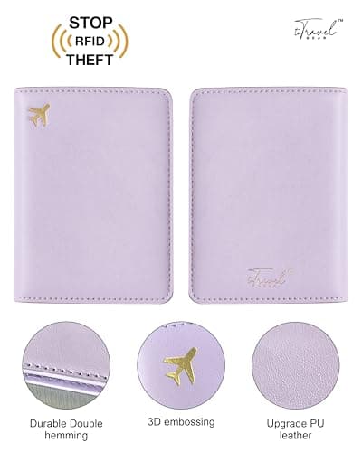 toTravelGear Passport Holder for Travel Essentials RFID Blocking PU Leather — view 3