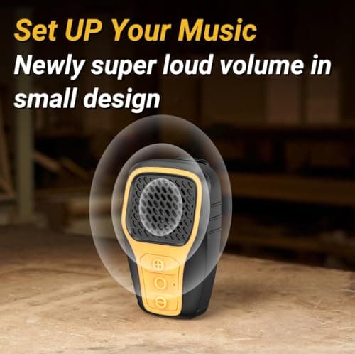 Inwa Wearable Bluetooth Speaker, Clip-on Wireless Portable Speakers, IP67 Waterproof Clip Speaker, Built-in Mic for Hands-Free Music/Calls, Mini Speaker for Work/Home/Outdoor — view 3
