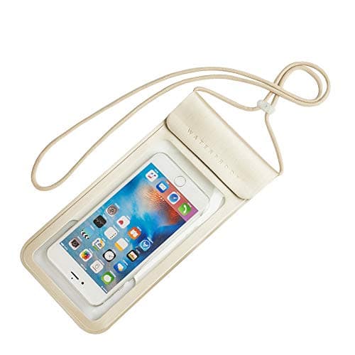 Baitoo Waterproof Phone Pouch,IPX8 Waterproof Phone Case Bag Holder for iphone 14 Pro Max/14 Plus/13 Pro Max/13 Pro/13/12/12 Pro Max/11/11 Pro Max/Xs Max/XR to 6.9" for Kayaking Swimming Beach(Gold)