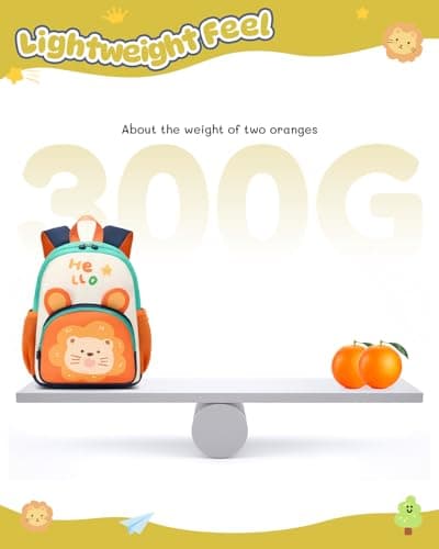 PROTAURI Toddler Backpack Boy 3-7 Years 11.6L Whistle, Löwen Design — view 6