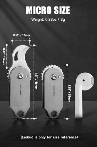 KEEPO LINK Mini Titanium Pocket Knife for Everyday Use, OLK01 (Grey) — view 6