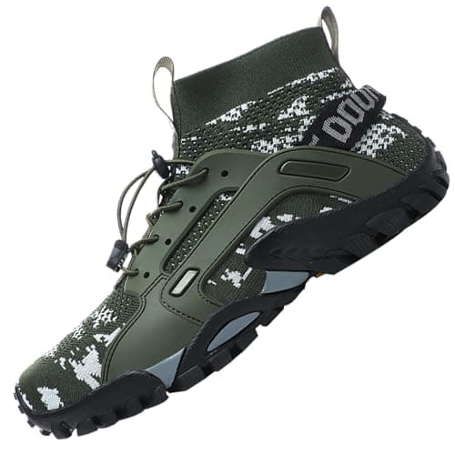 VTASQ Hiking Boots Mens Outdoor Non-Slip Trekking Mountaineering Shoes Trainers Lightweight Camping Climbing Shoes Sneaker Camouflage 8 UK