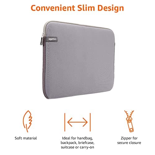 Amazon Basics 15.6 inch Laptop Sleeve Case - Grey — view 3