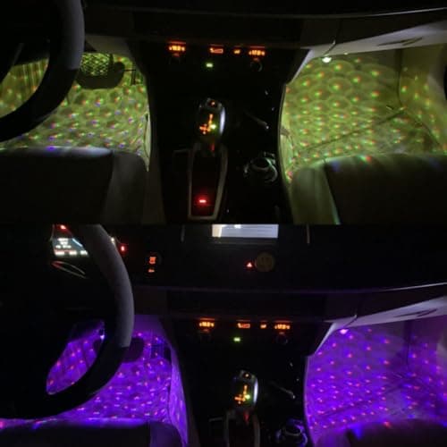 USB LED Car Interior Atmosphere Lamp 4 Head Color Changing — view 6