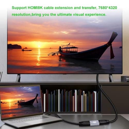 Yeung Qee 8K HDMI Coupler,2.1 Female to Female Adapter HDMI Extender Support 8K/4K@60Hz for HDTV, PC,Laptop, Monitor, Projector (2 Pack) — view 6