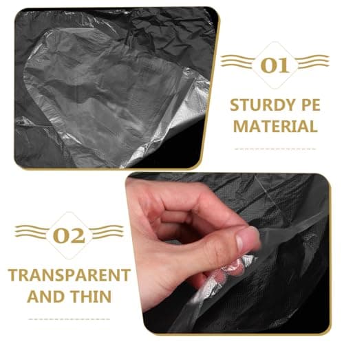 Exceart 200 pcs Paraffin Bath Liner Clear Plastic Disposable Booties for Foot Pedicure Hot Spa Wax Treatment Thermal Therapy Feet Covers Bags Plastic Socks Liners — view 3