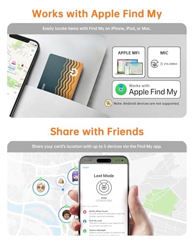 Apple Find My Wallet Card Tracker - NOVOO Bluetooth SmartCard, 6-Year Battery, IP68 Waterproof, Ultra-Thin (1.6mm) GPS Air Locator Tag for Wallet, Bag, Luggage (iOS Only) - Green (1-Pack) — view 6