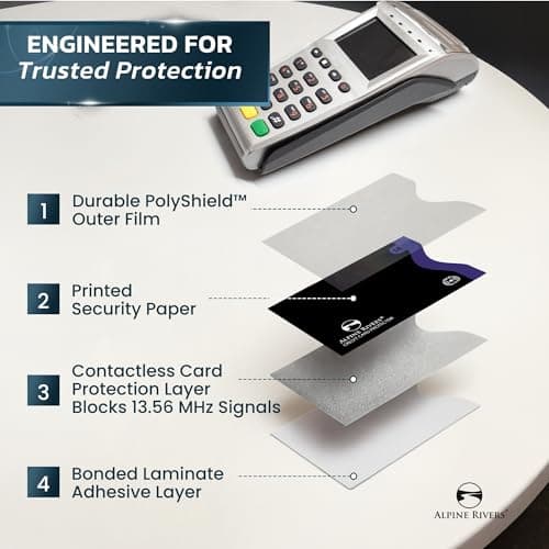 18 RFID Blocking Sleeves (14 Credit Card Holders & 4 Passport Protectors) Ultimate Premium Identity Theft Protection Sleeve Set for Men & Women. Smart Slim Design perfectly fits Wallet/Purse — view 4