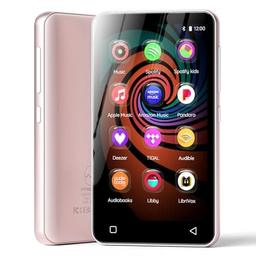 Innioasis 160GB MP3 Player with Bluetooth and WiFi, Android 9.0 Music Player with Spotify,Pandora, 4" Full Touch Screen Kids MP3 MP4 Player with Audible,Libby,Audiobook (Pure Pink)