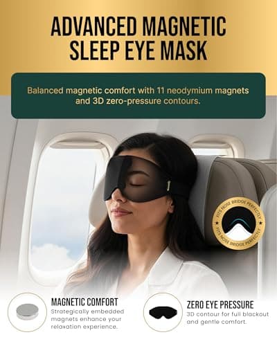 MagnetRX® Magnetic Sleeping Mask – Effective Magnetic Sleep Masks for Men & Women with 11 Neodymium Magnets – 100% Blackout Sleep Mask for Deep Relaxation & Travel — view 3