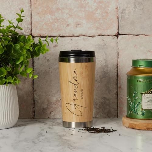 ukgiftstoreonline Personalised Engraved Insulated Grandma Travel Mug, 420ml Capacity Gift for Birthday Christmas or Mothers Day — view 5