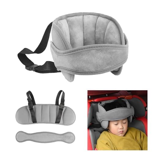 XINCHIA Kids Car Seat Travel Head Support Adjustable Toddler Headrest Support Band Head Strap Child Car Sleeping Pillow Neck Relief Pillow Soft Carseat Straps Cover for Car Plane Seat Travel Journey
