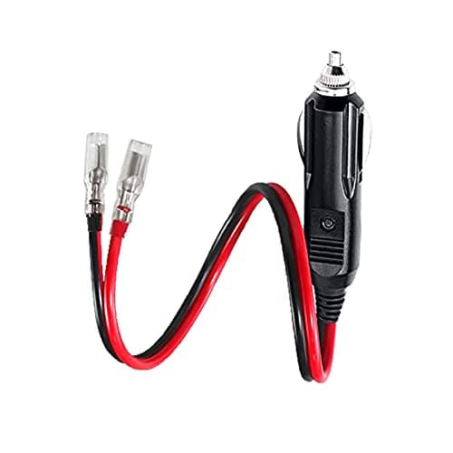 CYSSJF 12V Cigarette Lighter Plug Male Plug for Cigarette Lighter Adapter | Car Replacement, 24V/12V Car Plug with Leads, 30CM/11.8IN,10A Fuse, LED Light | For Motorcycle Car Tractor Camper (1 PC)