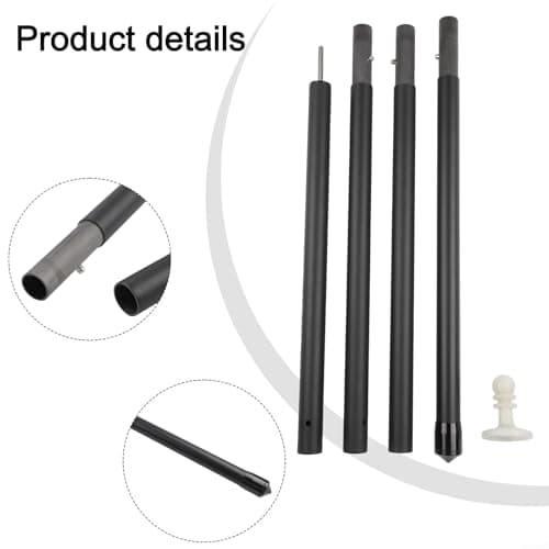 Carbon Fiber Camping Poles for Tarp and Canopy Shelters for multi Section Adjustable Rods for Outdoor Adventures (1.7 meters) — view 4