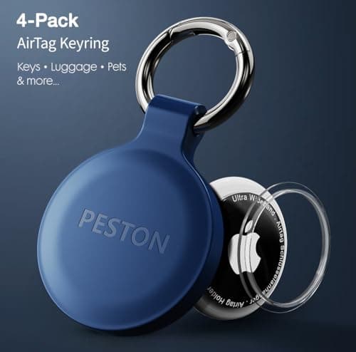 AirTag Holder Keyring, 4-Pack IP67 Waterproof Case for Apple AirTag 1 & 2 — view 6