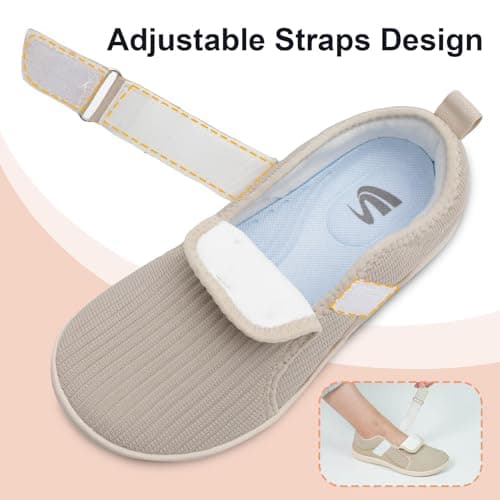 Barefoot Shoes for Womens Wide Outdoor Trail Minimalist Running Trainers Walking Shoes for Daily Camping Travel Beige 7.5 UK — view 5